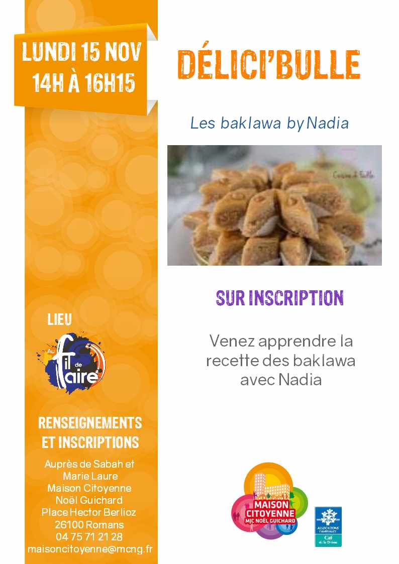 affiches Delicibulle Baklawa Nadia